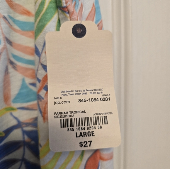NWT Ladies LG St Johns Bay Tank Top Tropical Print - Picture 3 of 6